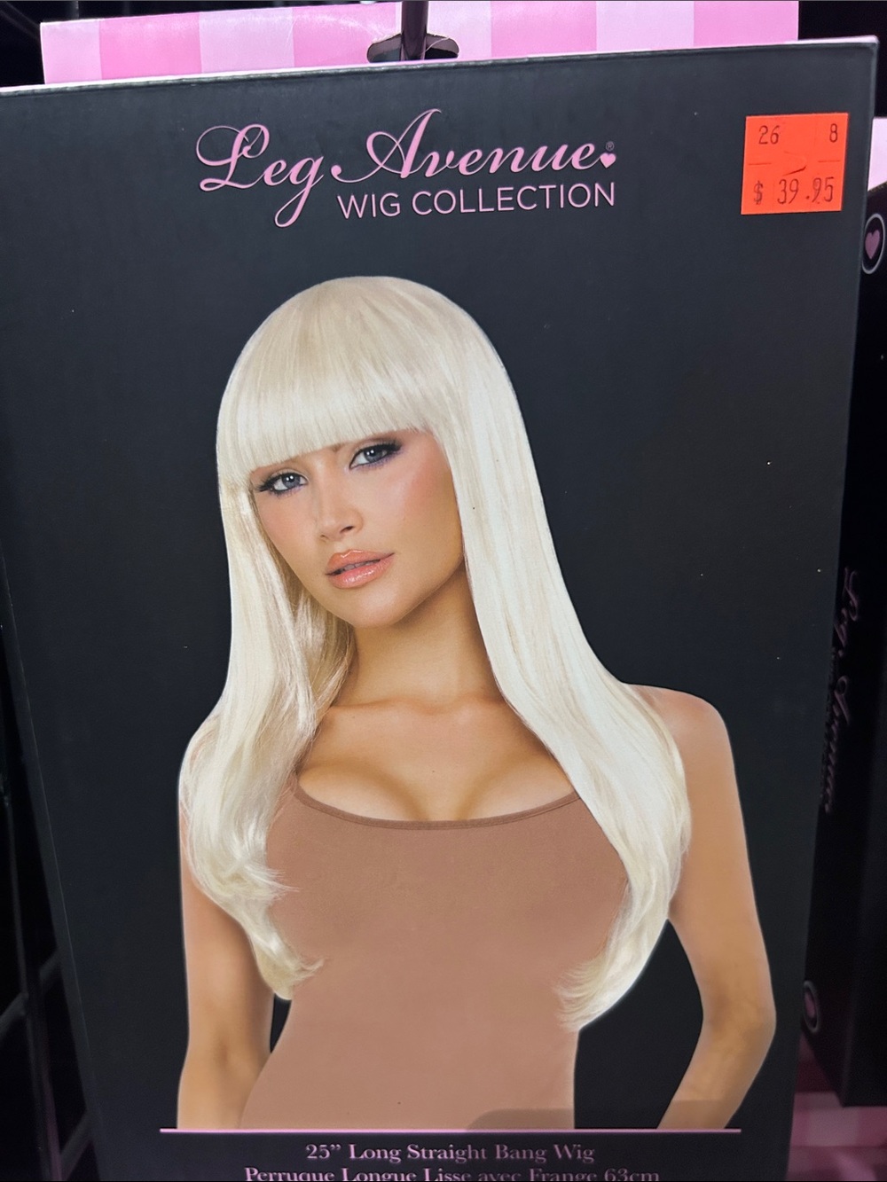 Leg Avenue Long Smooth Platinum Blonde Adjustable Wig